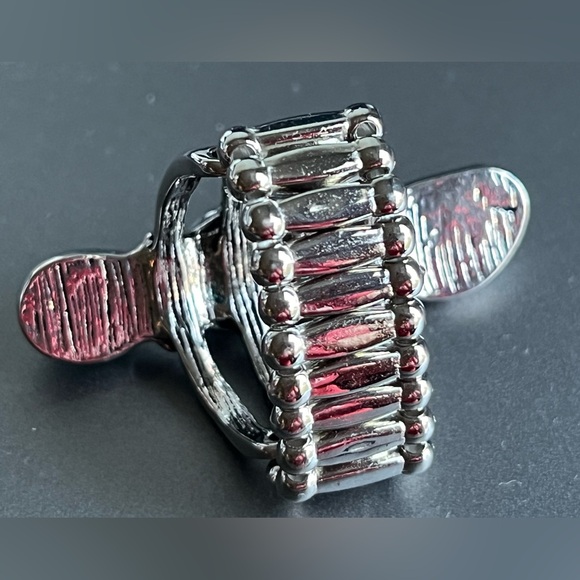 New Turquoise Stone Linear Silver Ring - Picture 4 of 7